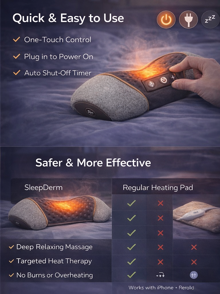 SleepDerm™ NeckRestore Heated Support Pillow