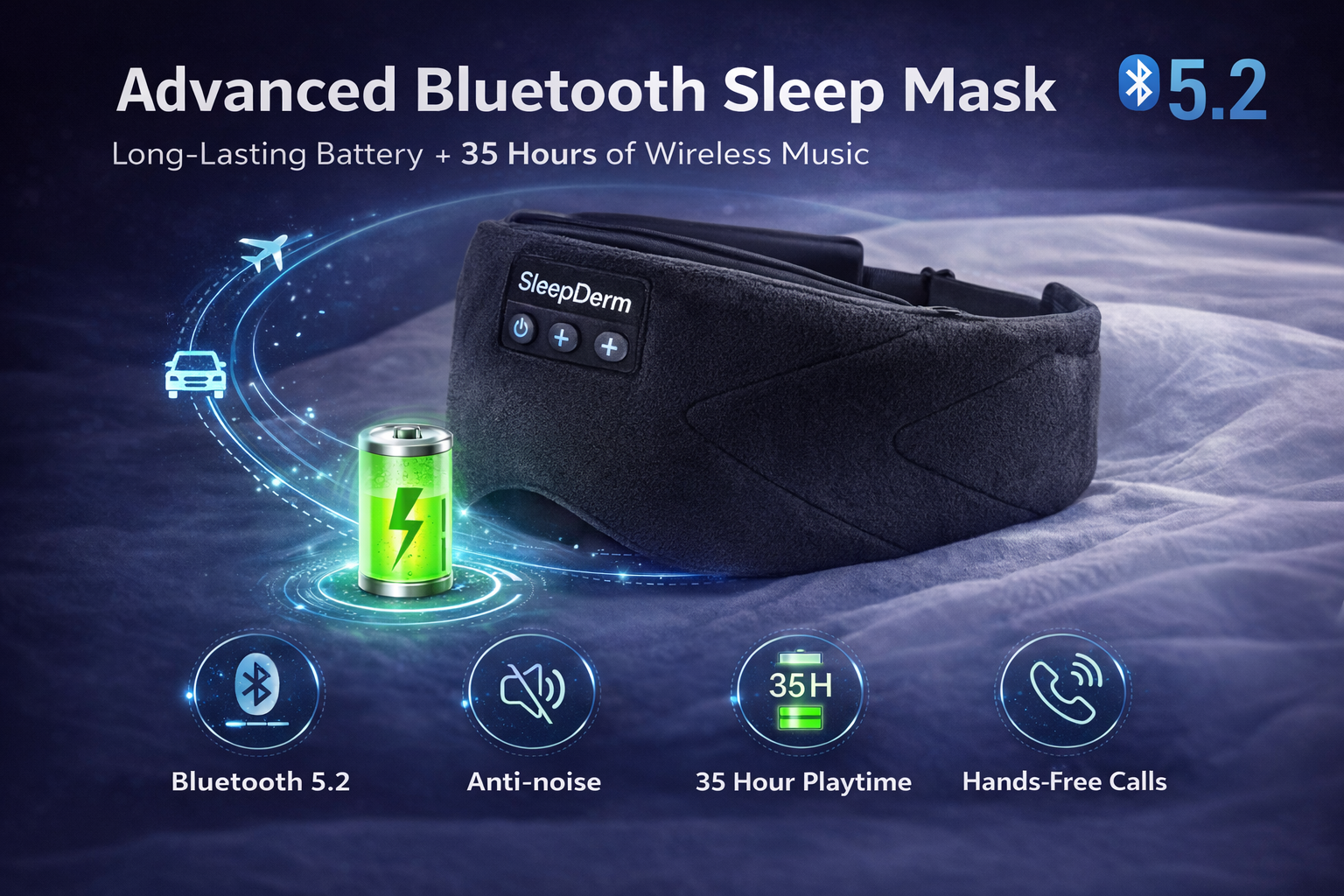 SleepDerm Eclipse Bluetooth Sleep Mask